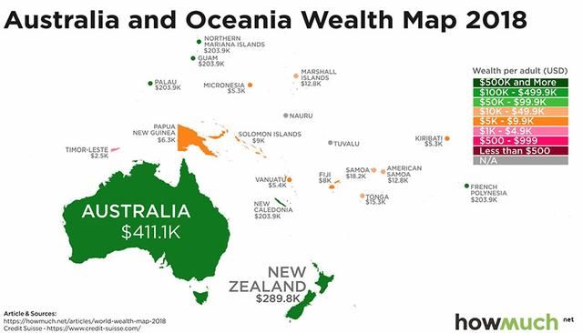 圖解：到底哪國人最有錢？看看這張世界財(cái)富地圖