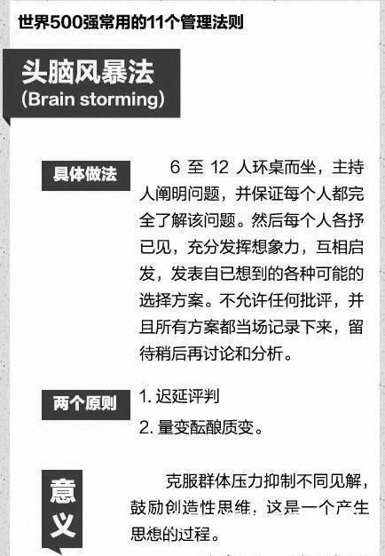 管理必讀！世界500強(qiáng)都在用的11個(gè)管理方法，很全，很實(shí)用！